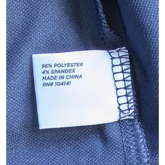 Lady Hagen Golf Top Medium Navy w/ Green Geometric Trim Sleeveless Athletic NEW - Picture 9 of 10